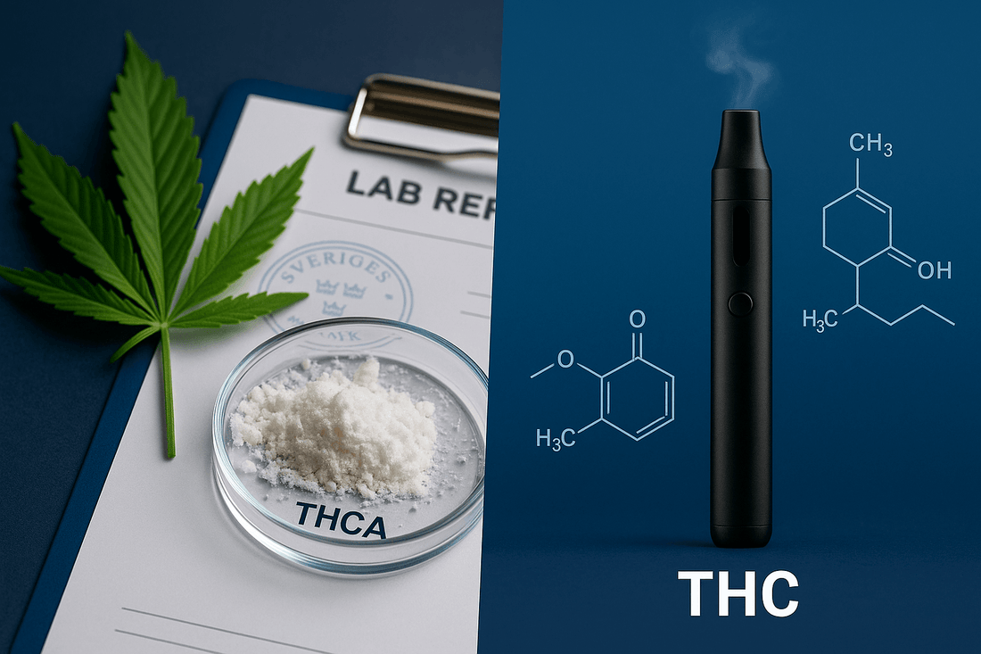 Hur upphettning påverkar THCA – temperatur, effekt och vad som faktiskt händer