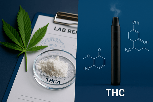 Hur upphettning påverkar THCA – temperatur, effekt och vad som faktiskt händer