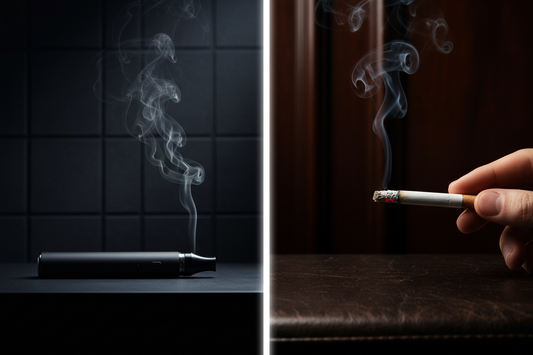 Vape och cigarett sida vid sida – jämförelse av skillnader och risker