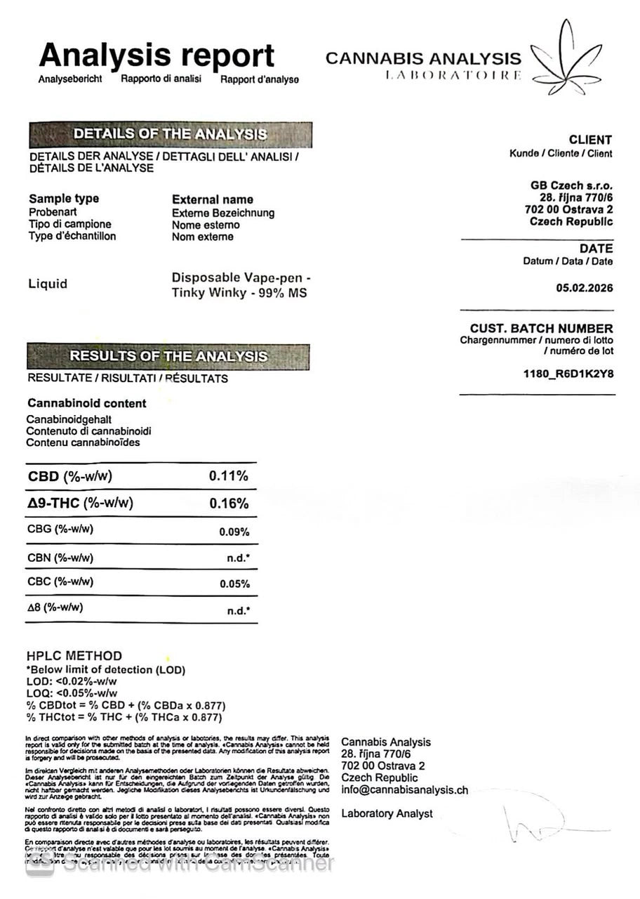 tinky winky magic sauce analysis report