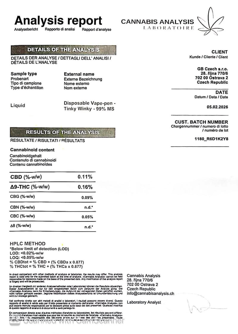 tinky winky magic sauce analysis report